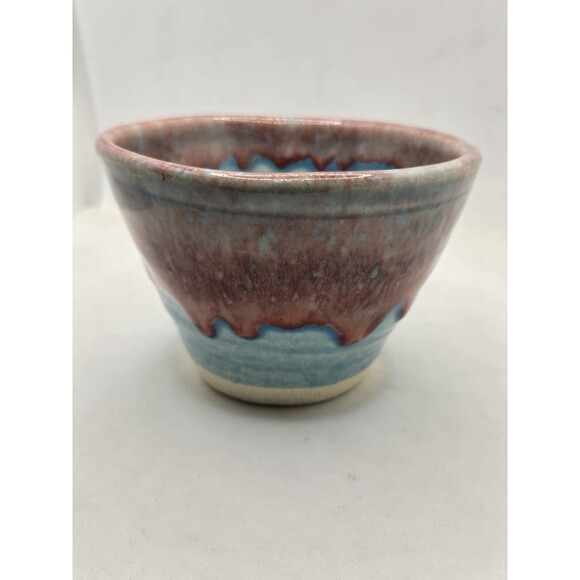 Lisa Howe Studio Pottery Blue Turquoise Drip Glaze Dish - Picture 6 of 10